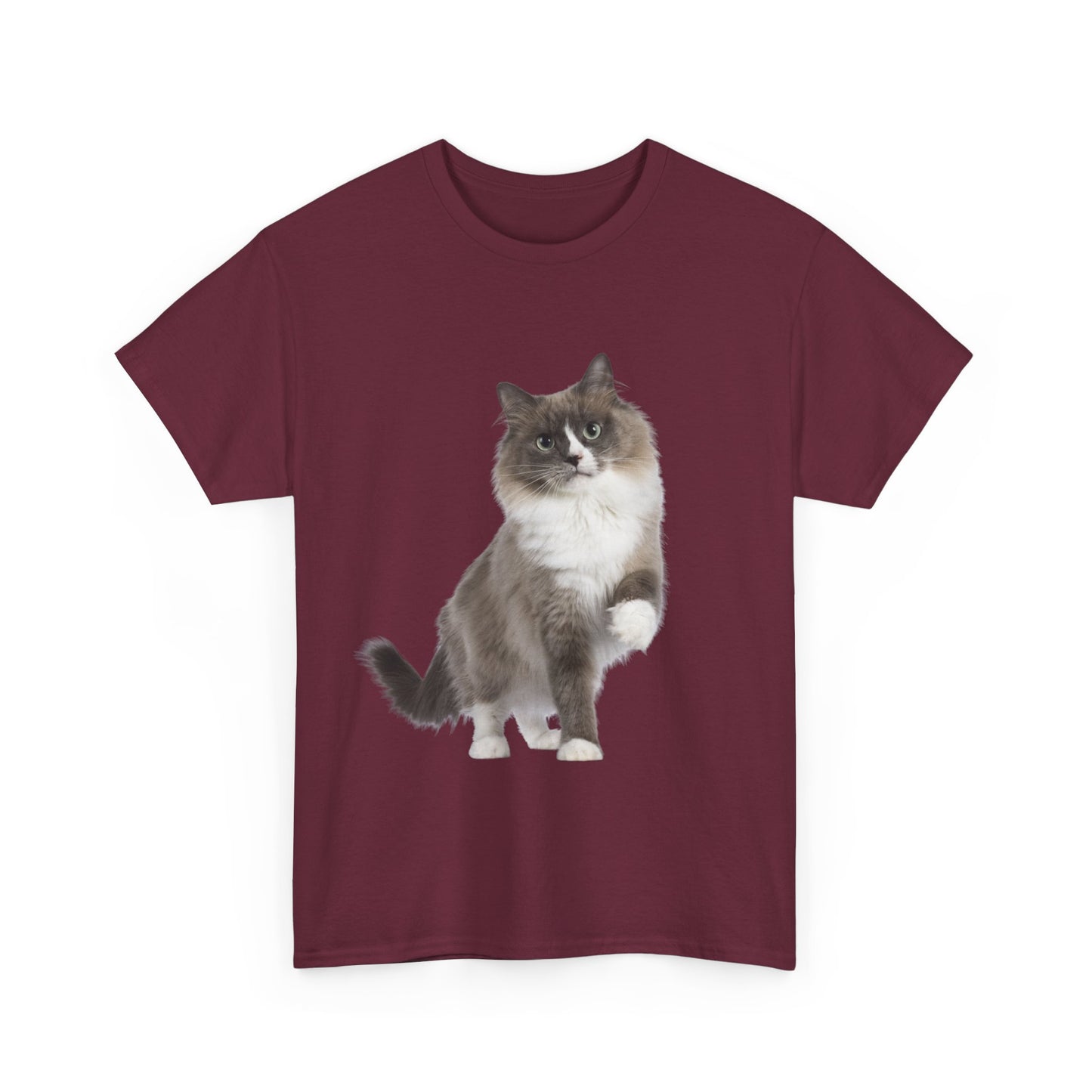 Fluffy Cat - Unisex Heavy Cotton Tee