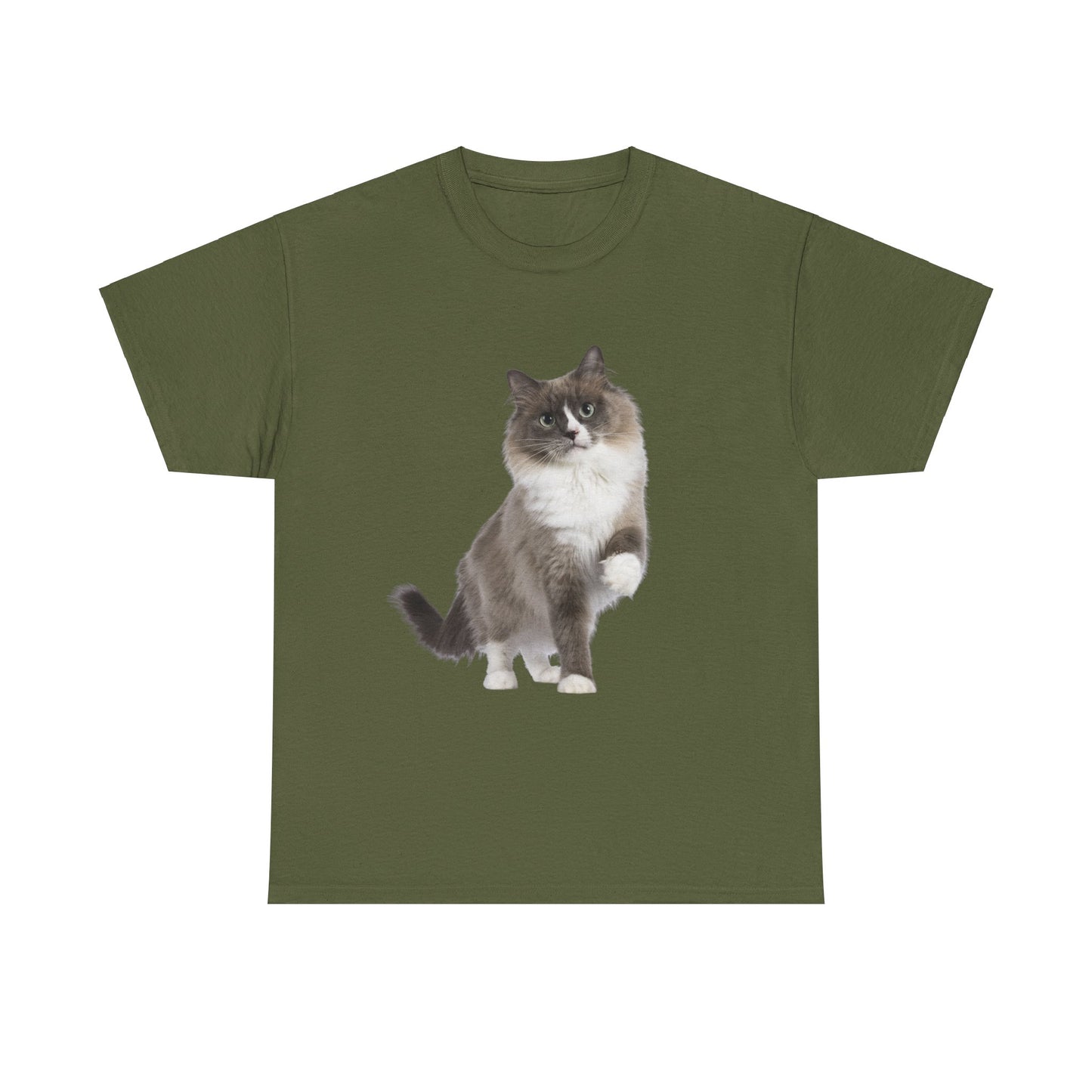 Fluffy Cat - Unisex Heavy Cotton Tee