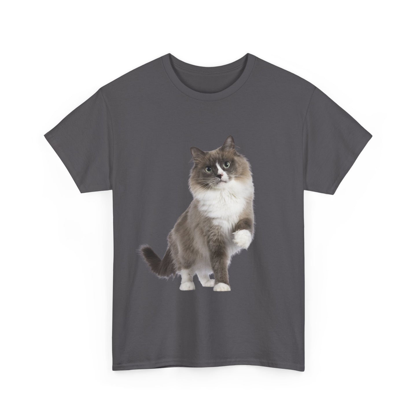Fluffy Cat - Unisex Heavy Cotton Tee