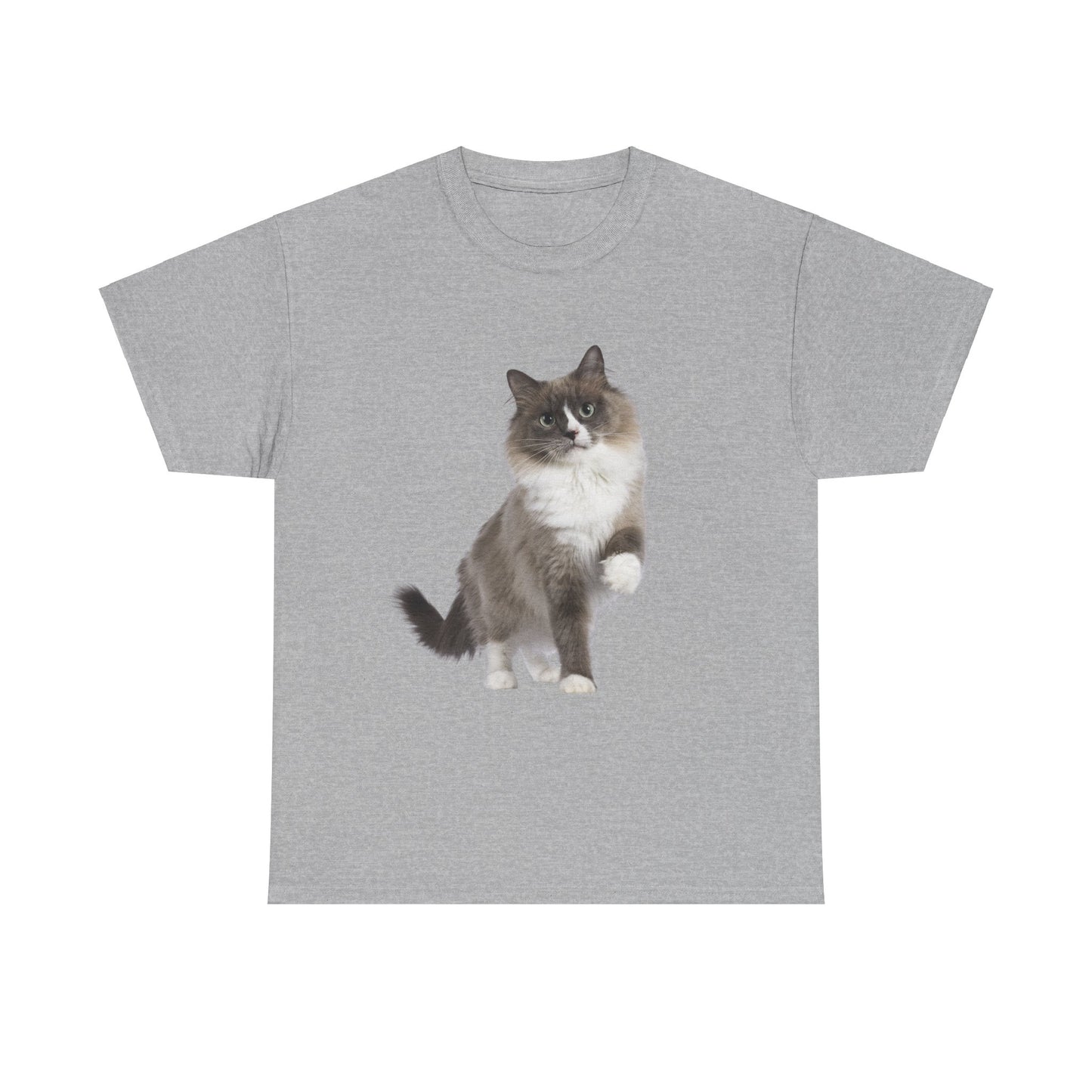 Fluffy Cat - Unisex Heavy Cotton Tee