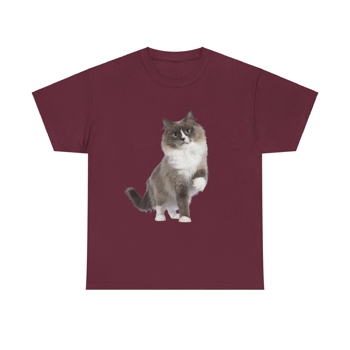 Fluffy Cat - Unisex Heavy Cotton Tee