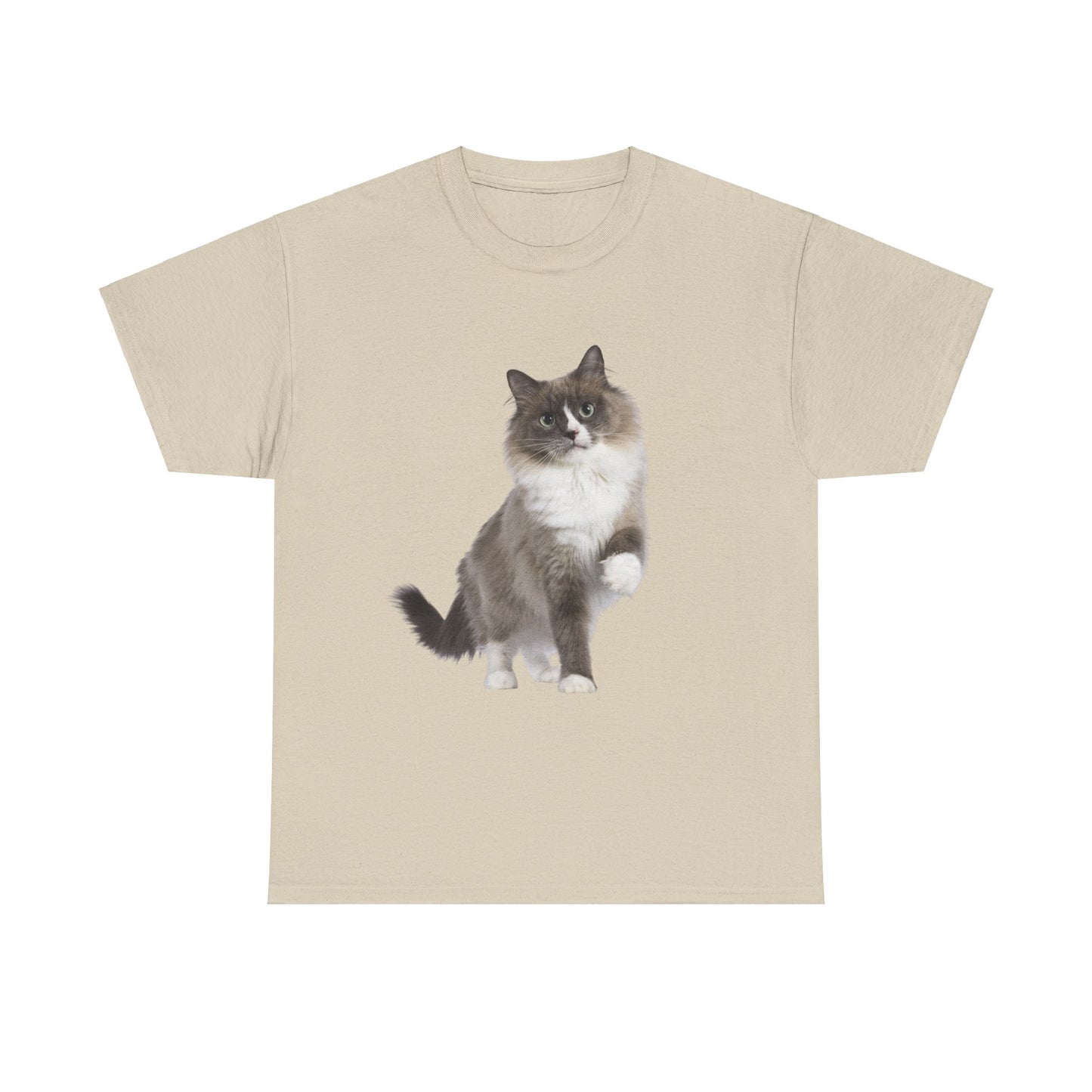 Fluffy Cat - Unisex Heavy Cotton Tee
