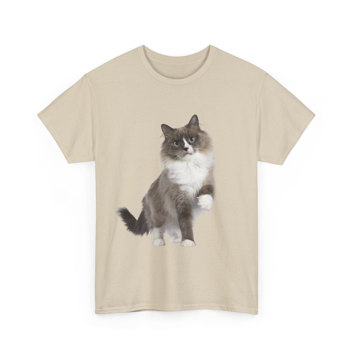 Fluffy Cat - Unisex Heavy Cotton Tee