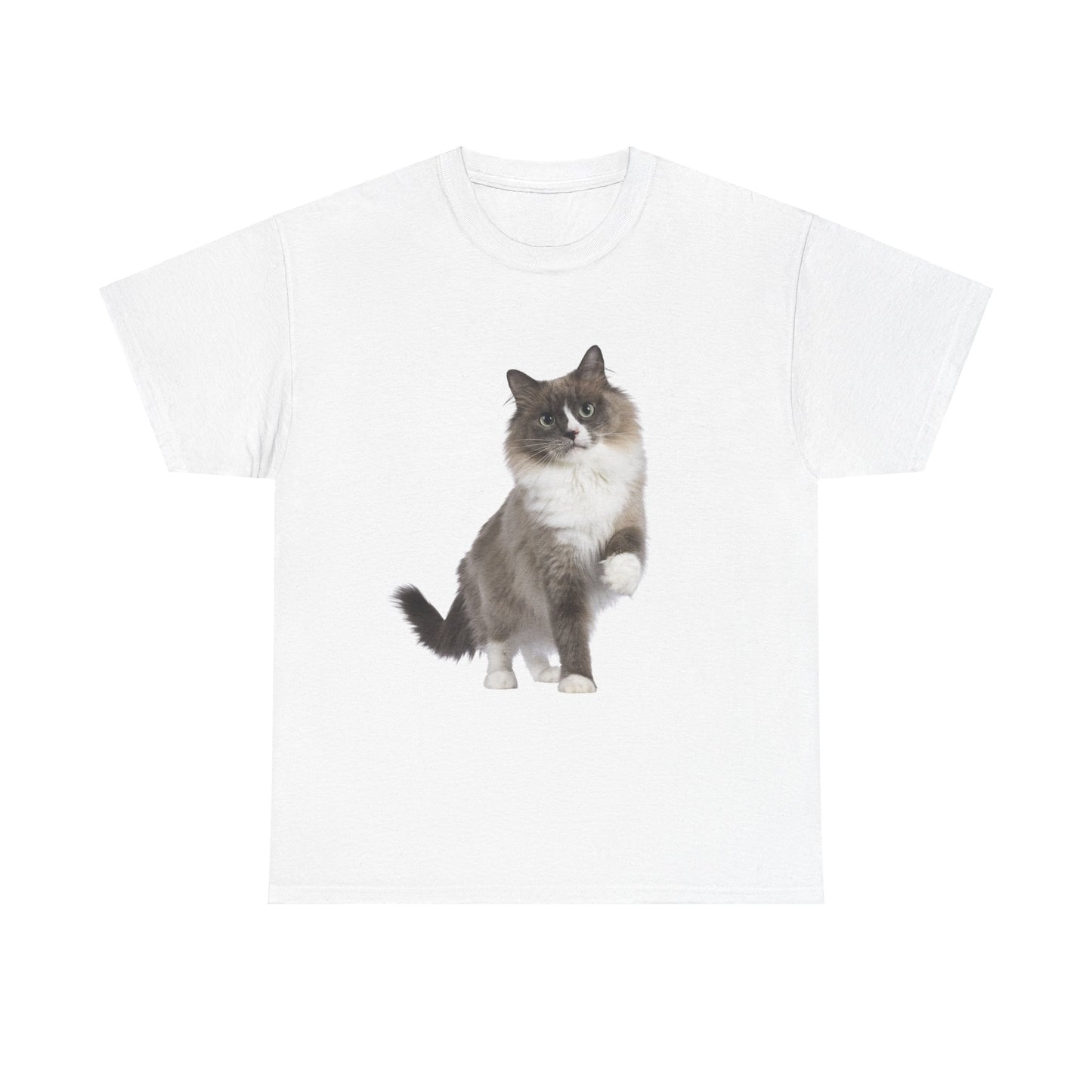 Fluffy Cat - Unisex Heavy Cotton Tee