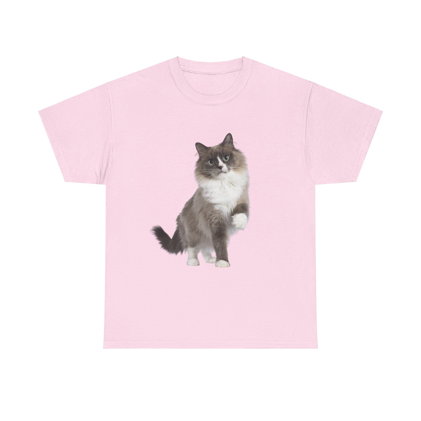 Fluffy Cat - Unisex Heavy Cotton Tee