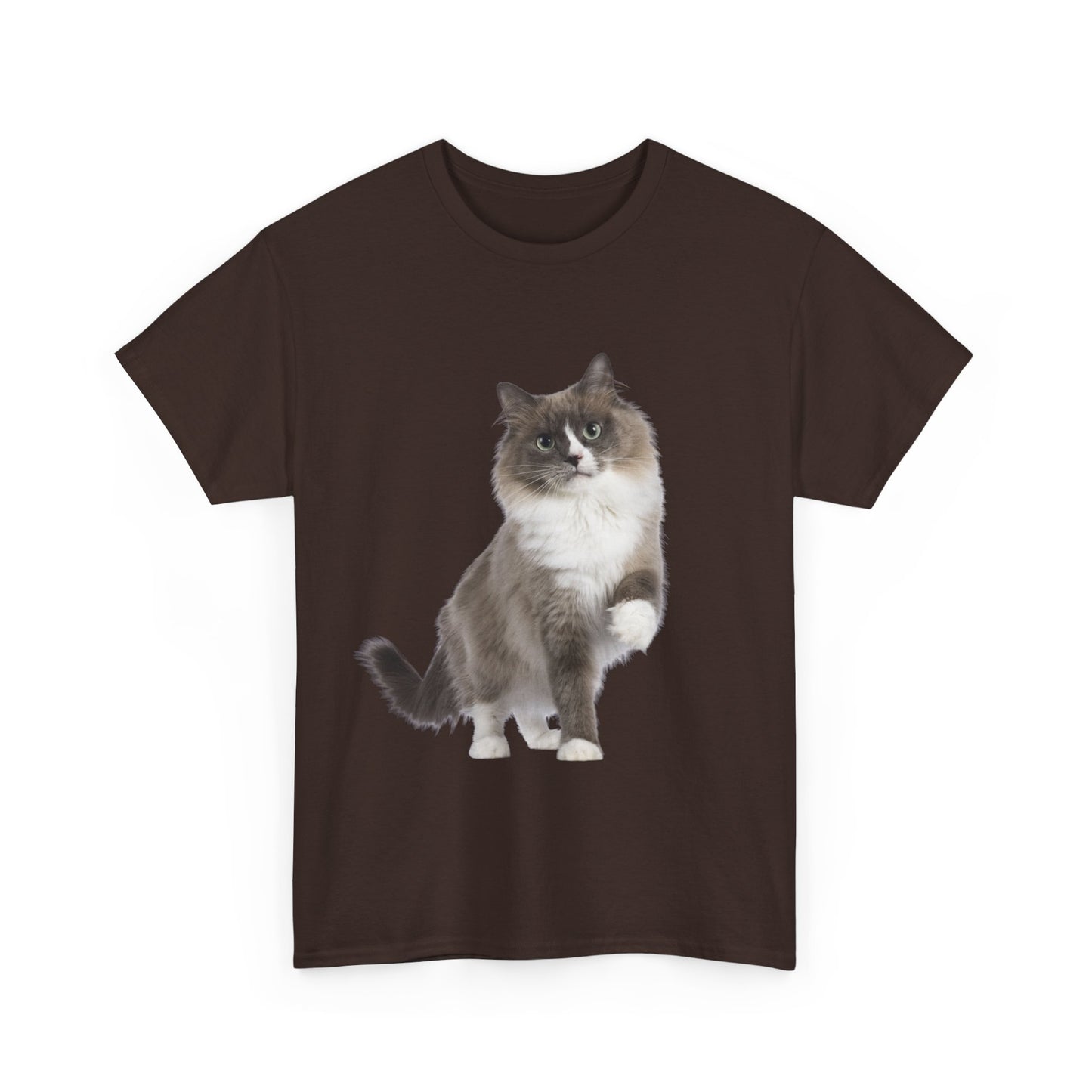 Fluffy Cat - Unisex Heavy Cotton Tee