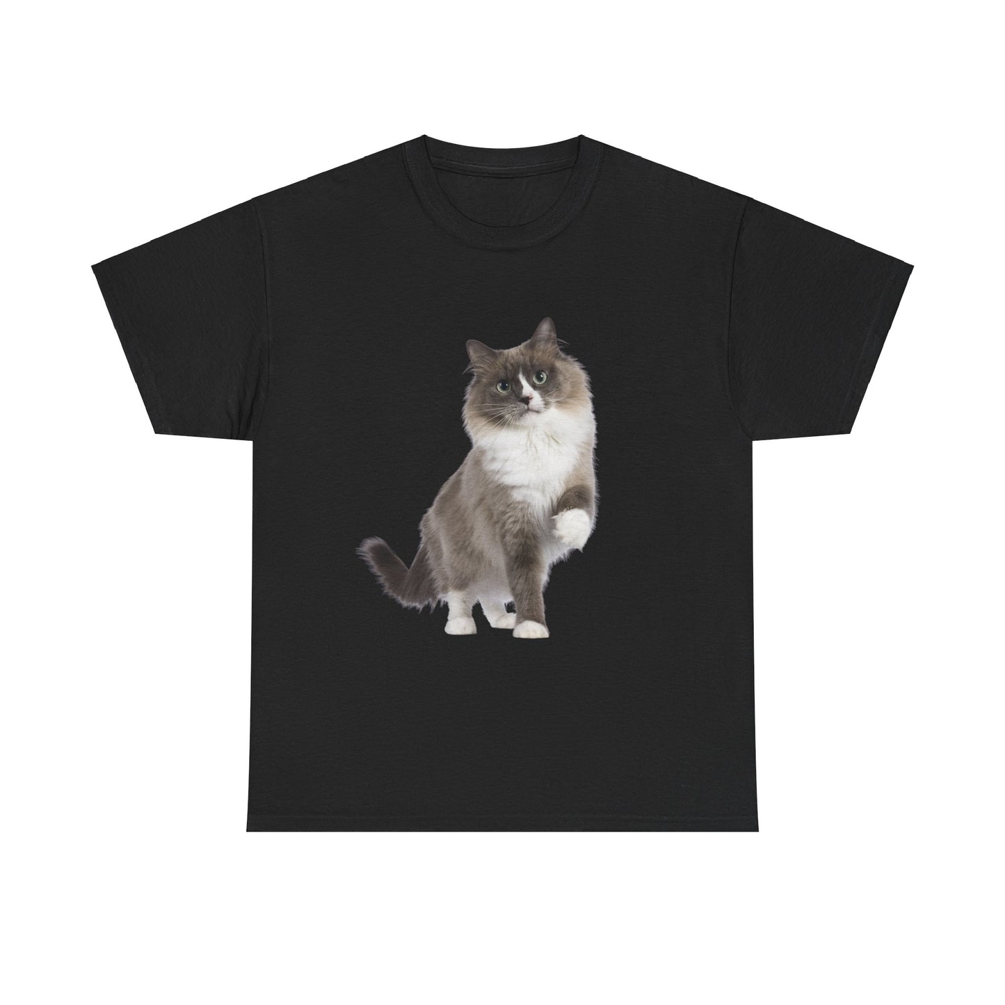 Fluffy Cat - Unisex Heavy Cotton Tee