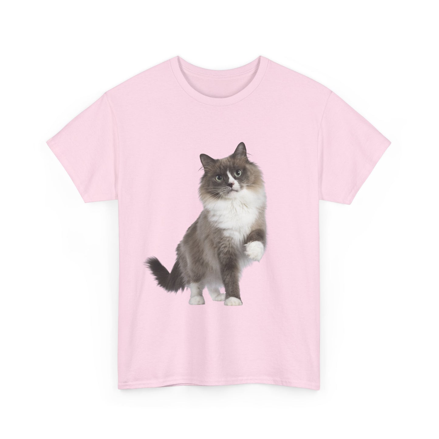 Fluffy Cat - Unisex Heavy Cotton Tee