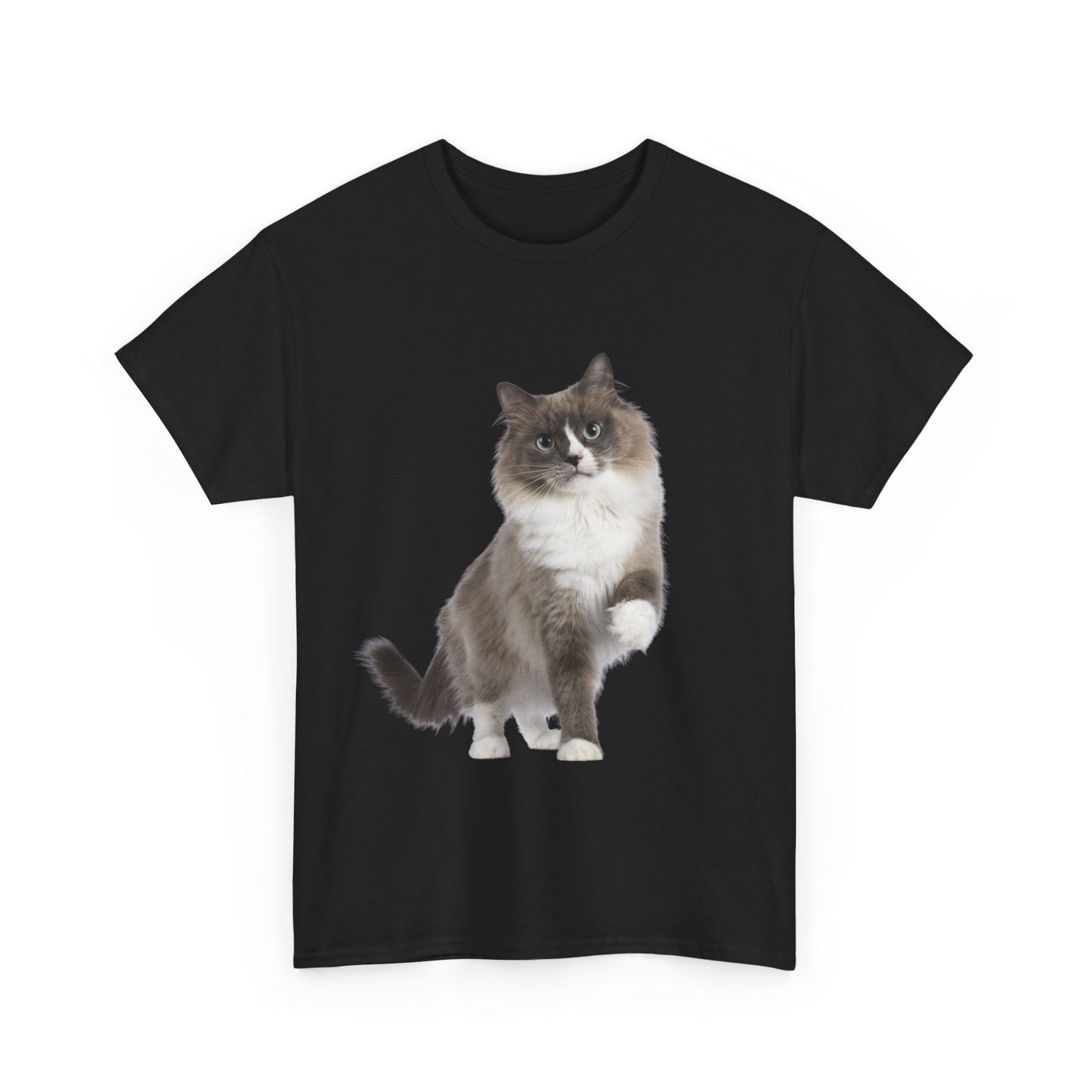 Fluffy Cat - Unisex Heavy Cotton Tee
