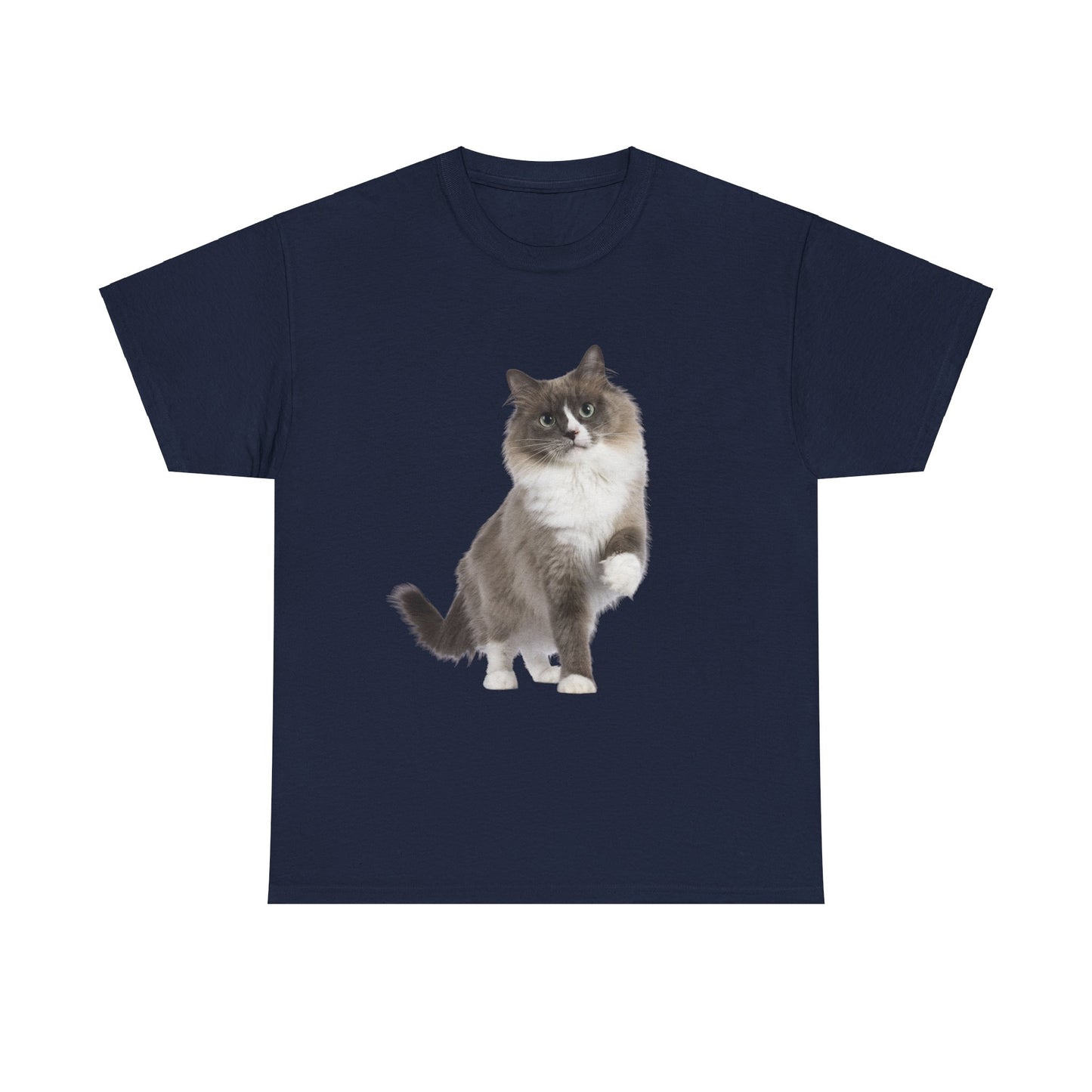 Fluffy Cat - Unisex Heavy Cotton Tee