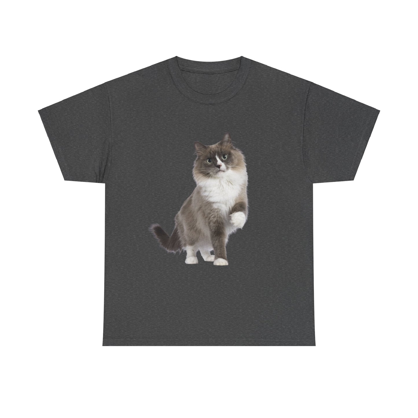 Fluffy Cat - Unisex Heavy Cotton Tee
