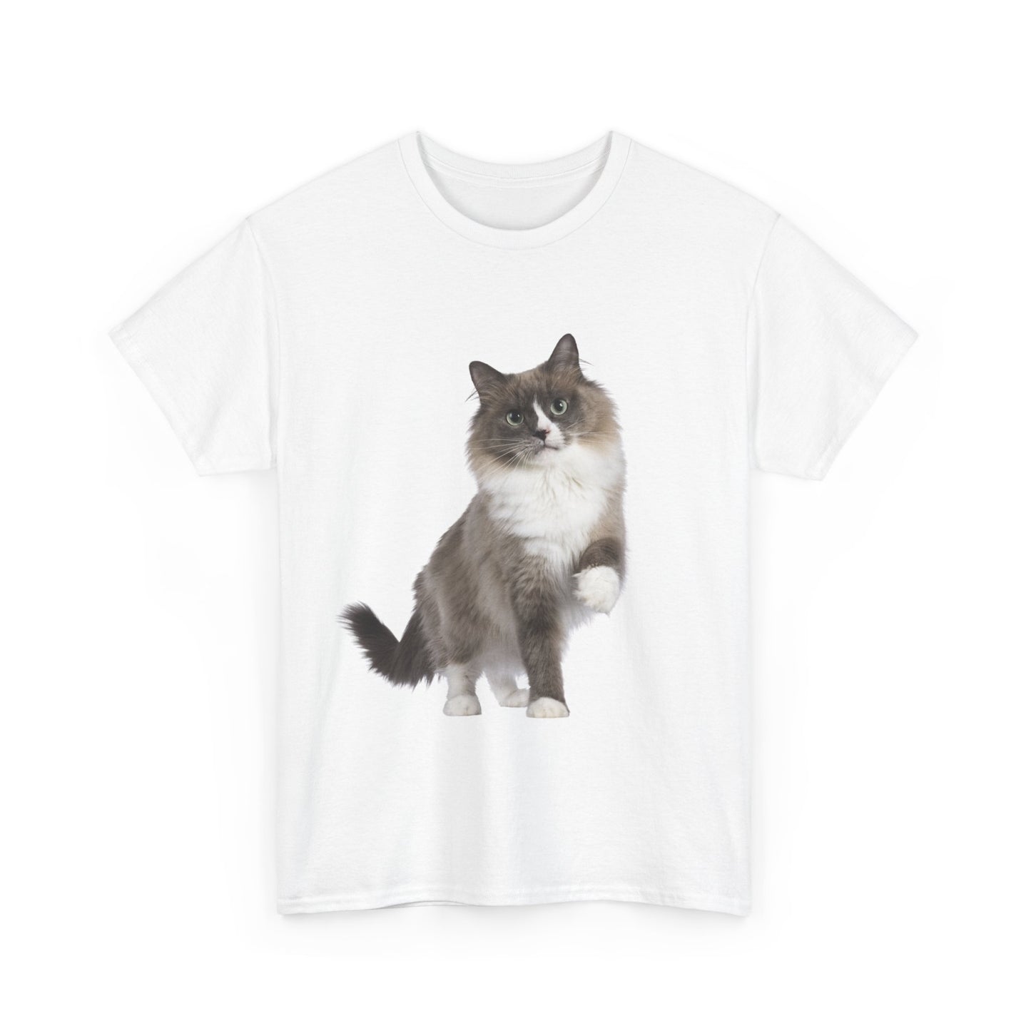 Fluffy Cat - Unisex Heavy Cotton Tee