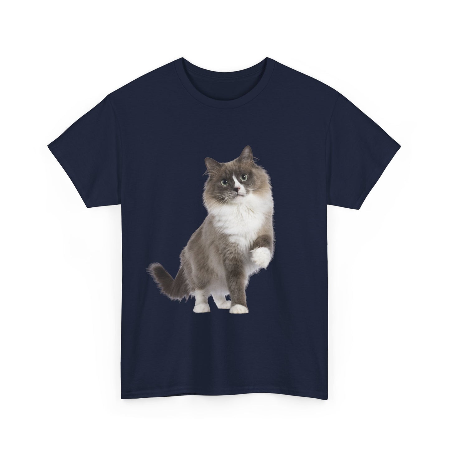 Fluffy Cat - Unisex Heavy Cotton Tee