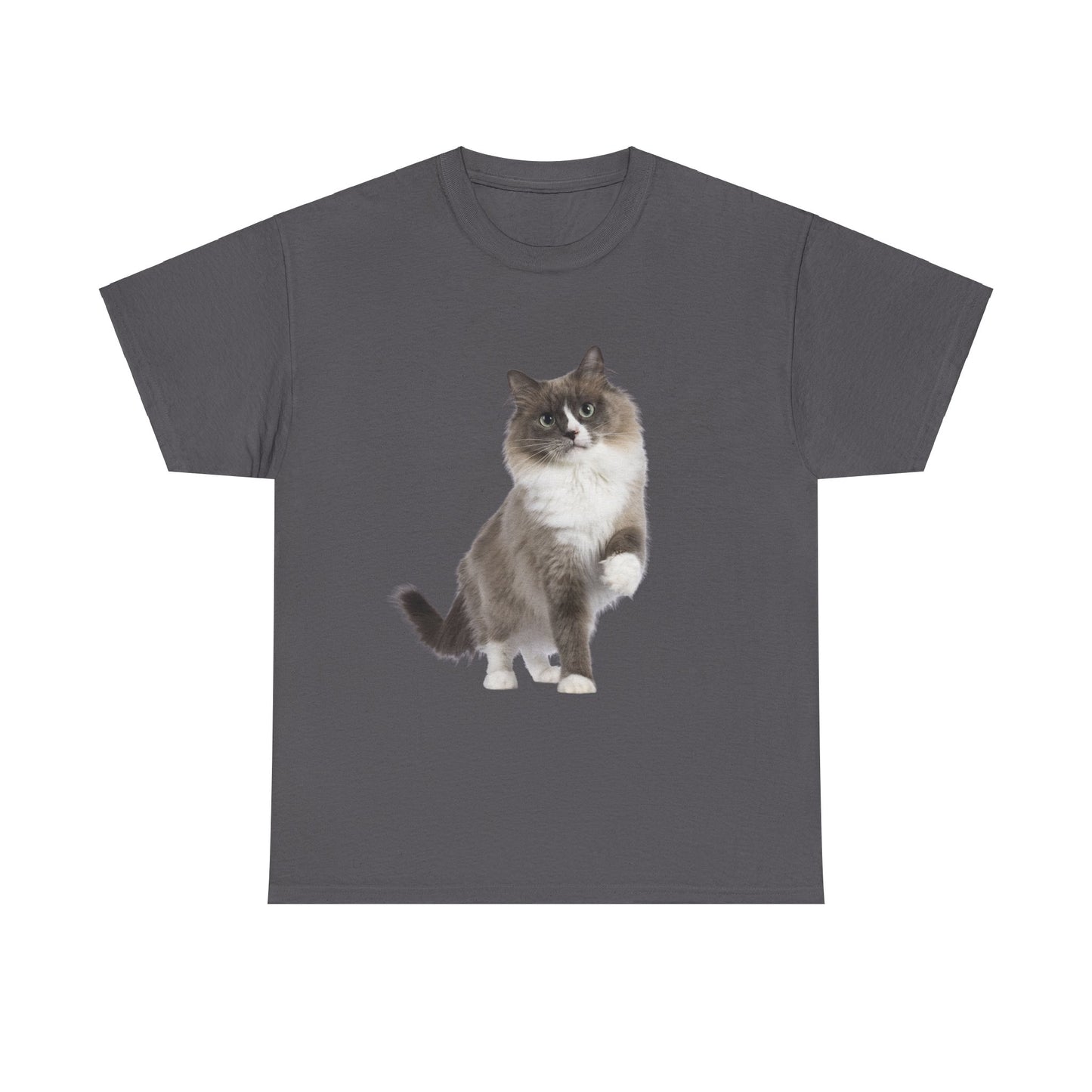 Fluffy Cat - Unisex Heavy Cotton Tee