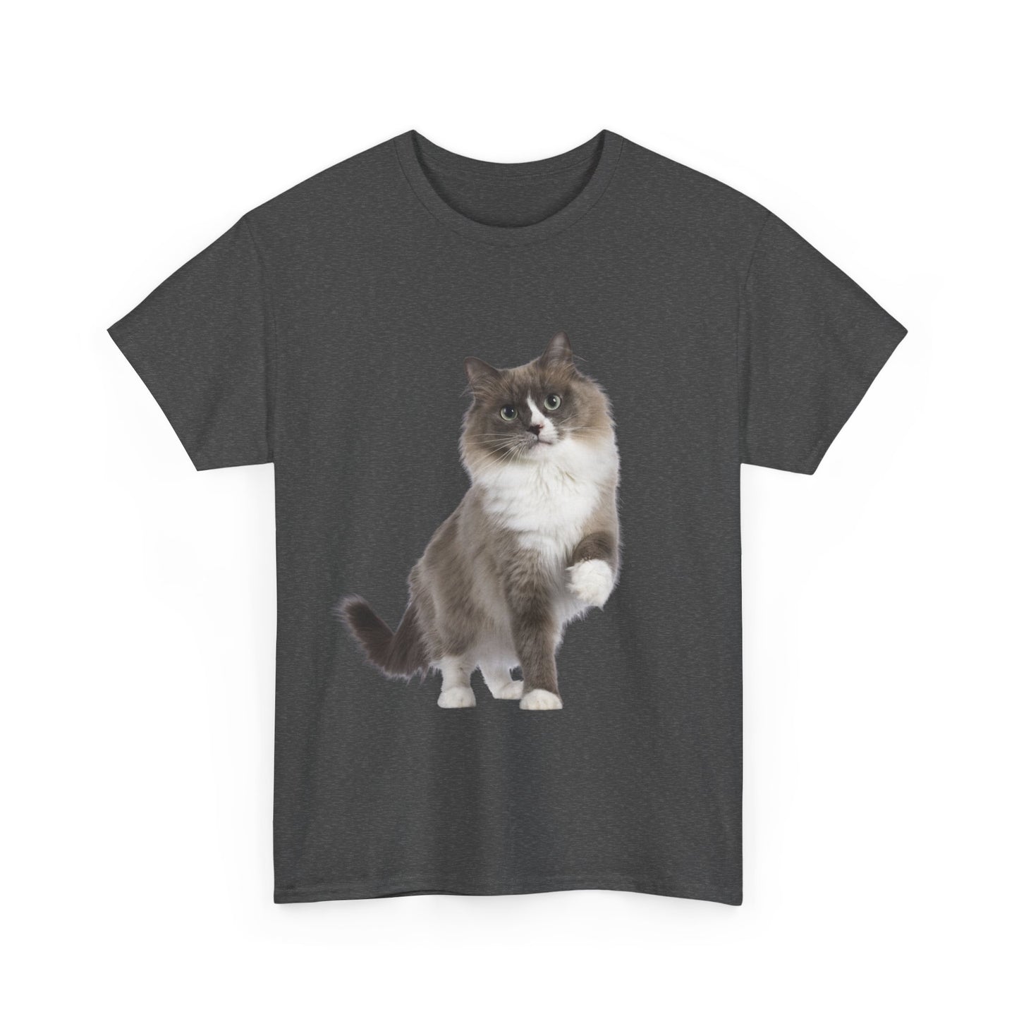 Fluffy Cat - Unisex Heavy Cotton Tee