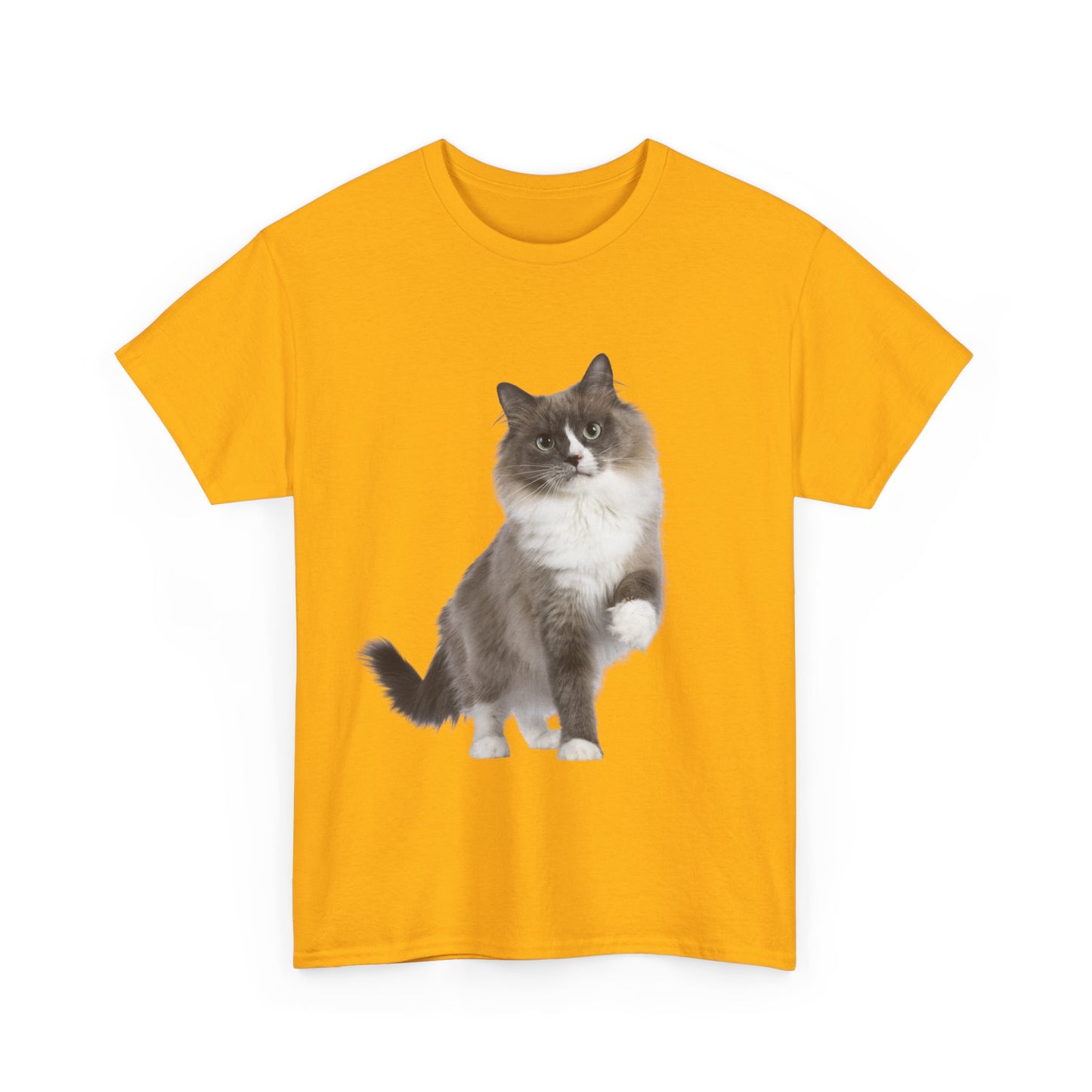 Fluffy Cat - Unisex Heavy Cotton Tee
