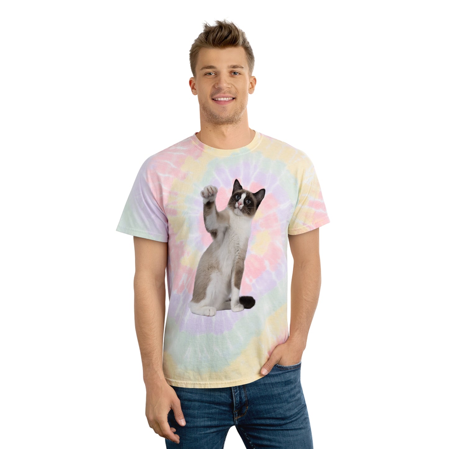 Siamese Cat - Tie-Dye Tee, Spiral