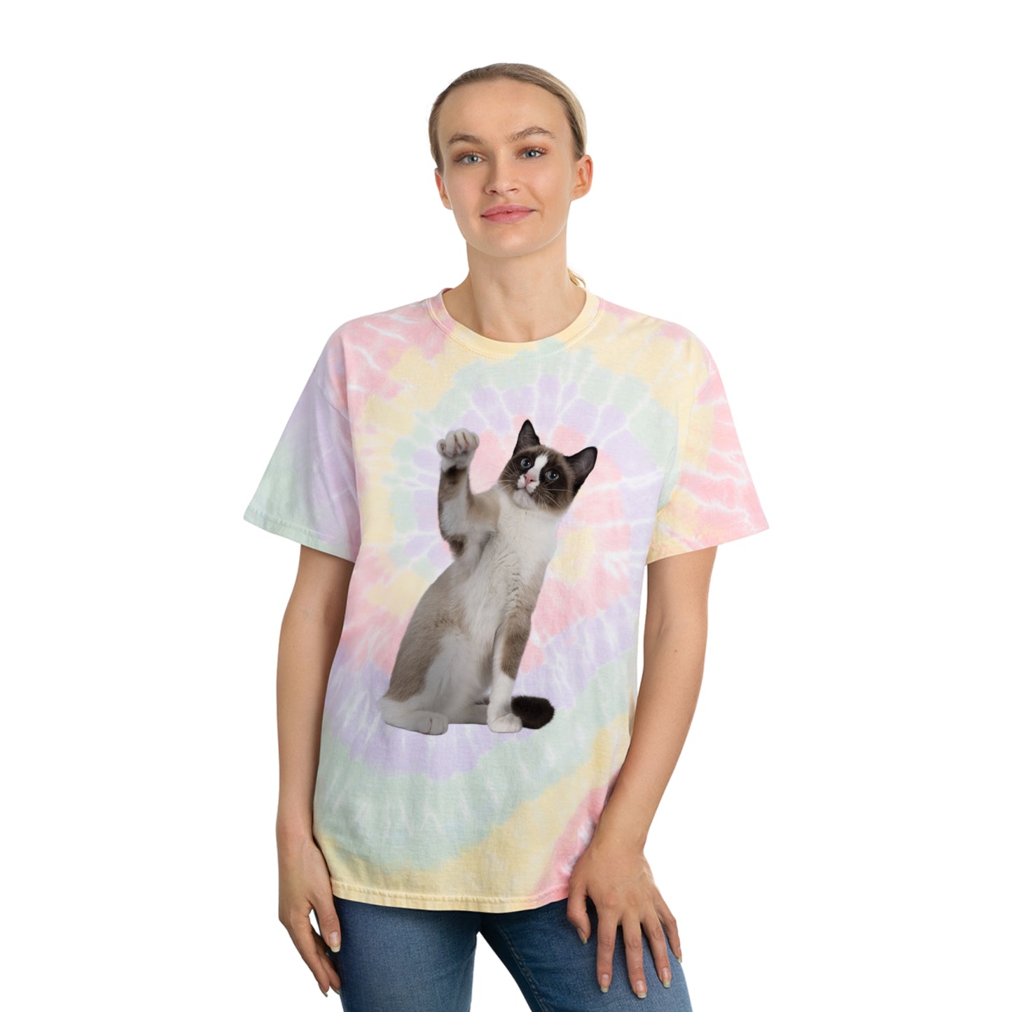 Siamese Cat - Tie-Dye Tee, Spiral