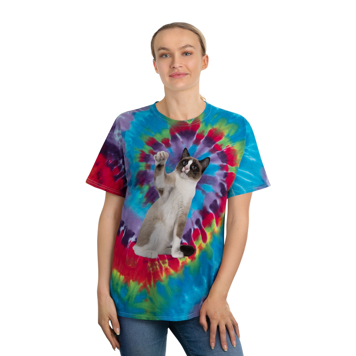 Siamese Cat - Tie-Dye Tee, Spiral