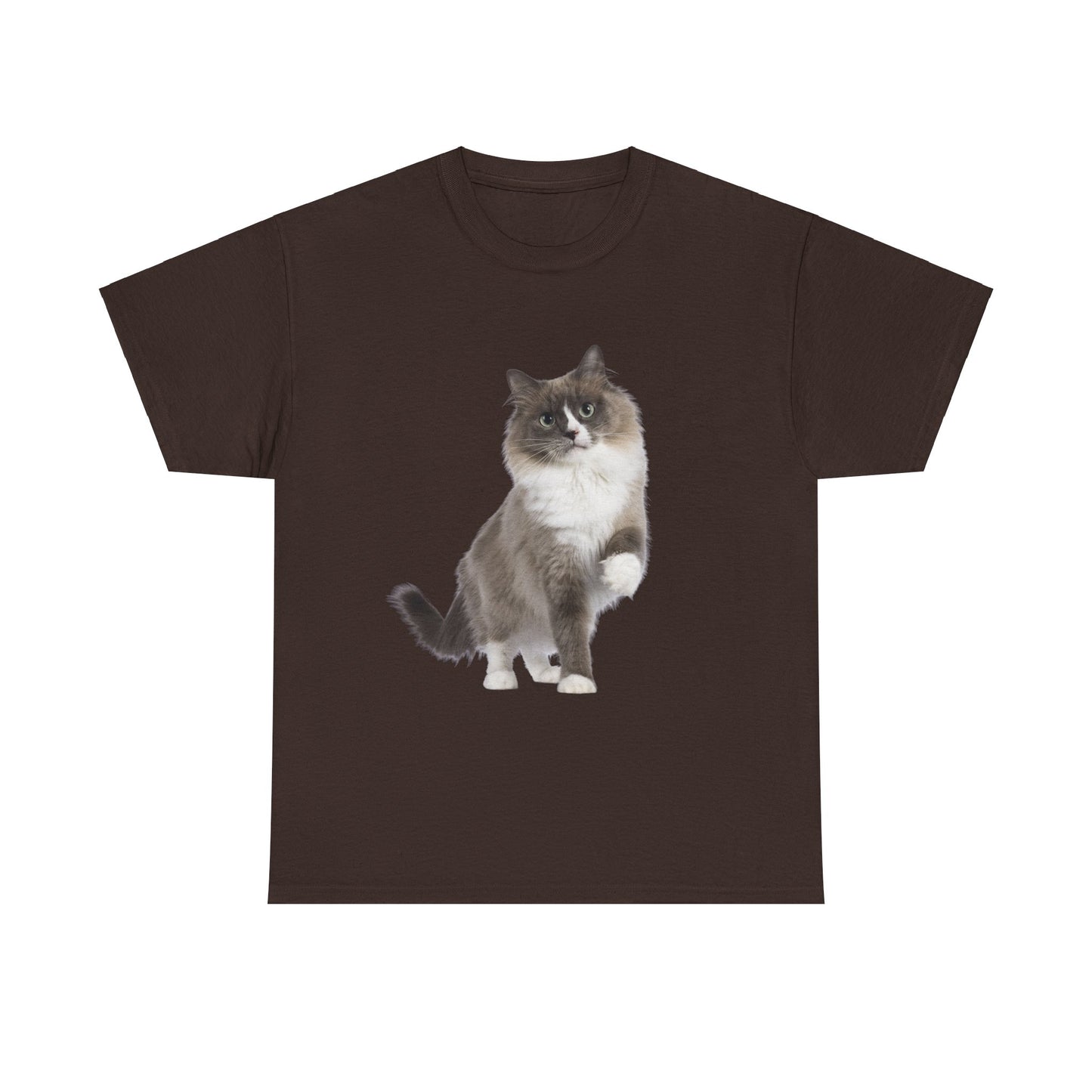 Fluffy Cat - Unisex Heavy Cotton Tee