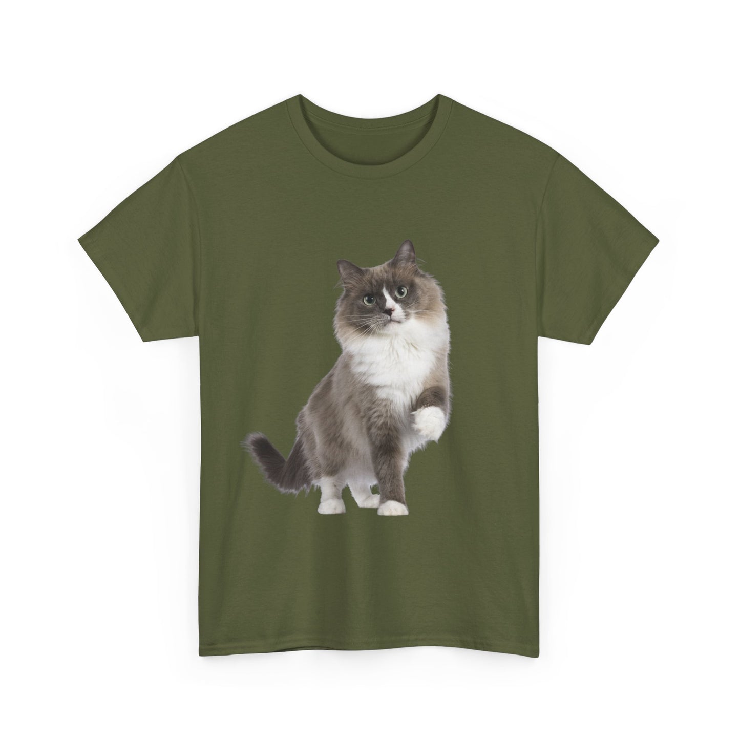 Fluffy Cat - Unisex Heavy Cotton Tee