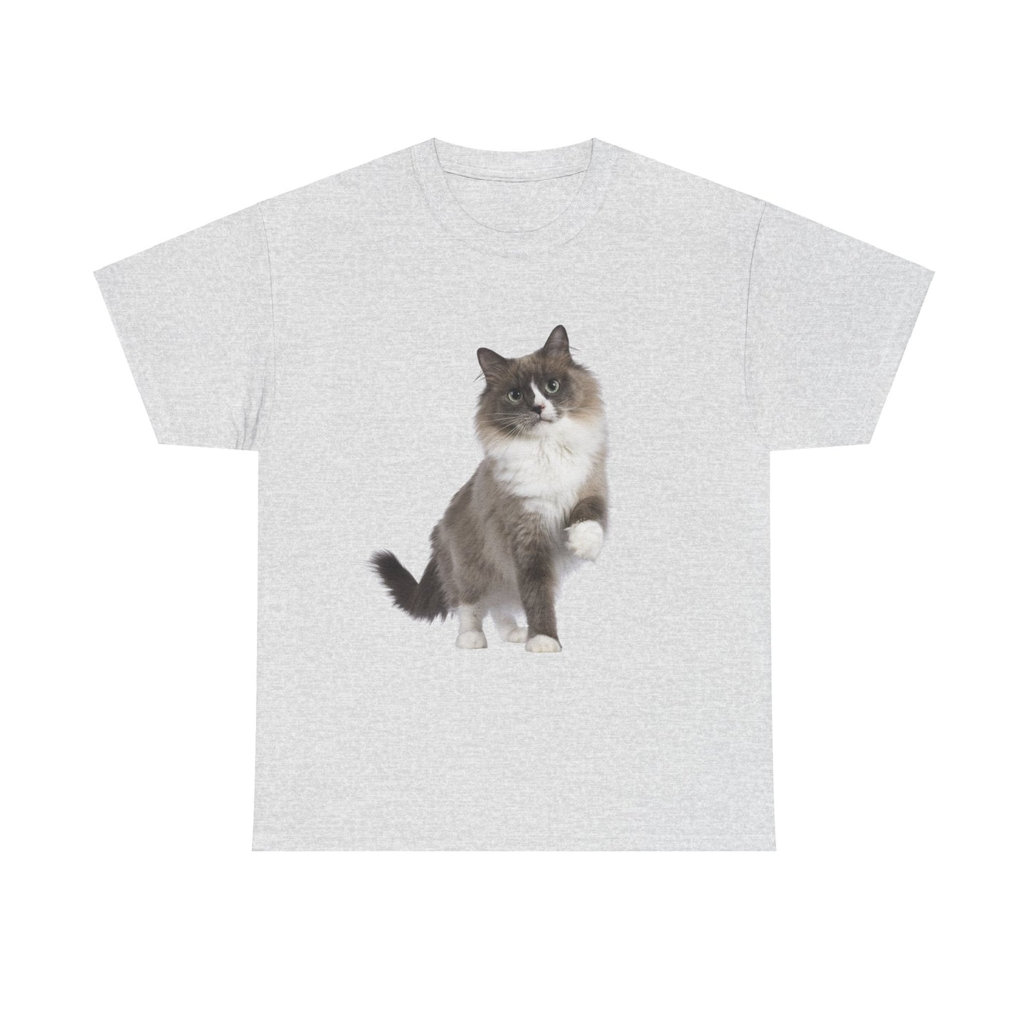 Fluffy Cat - Unisex Heavy Cotton Tee