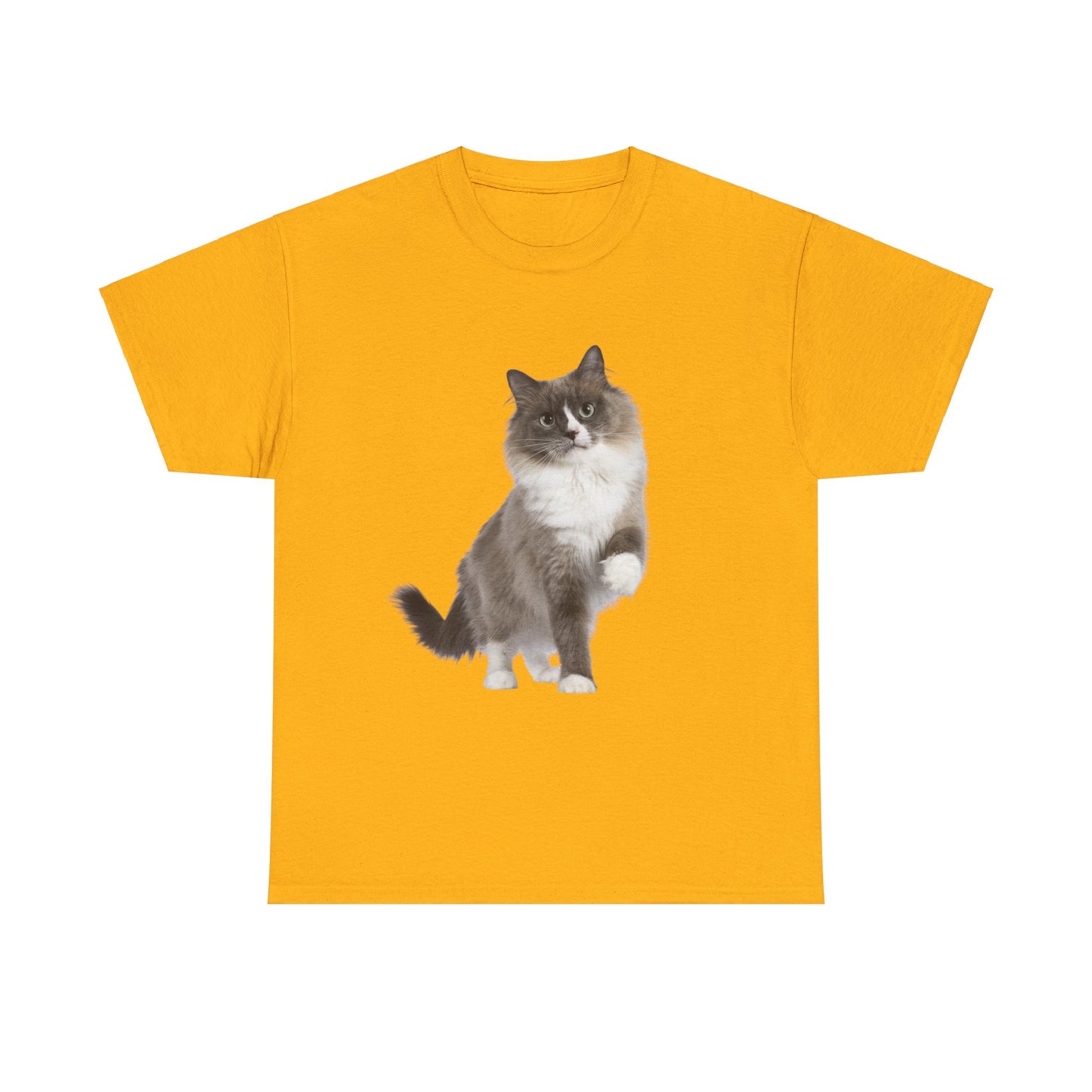 Fluffy Cat - Unisex Heavy Cotton Tee