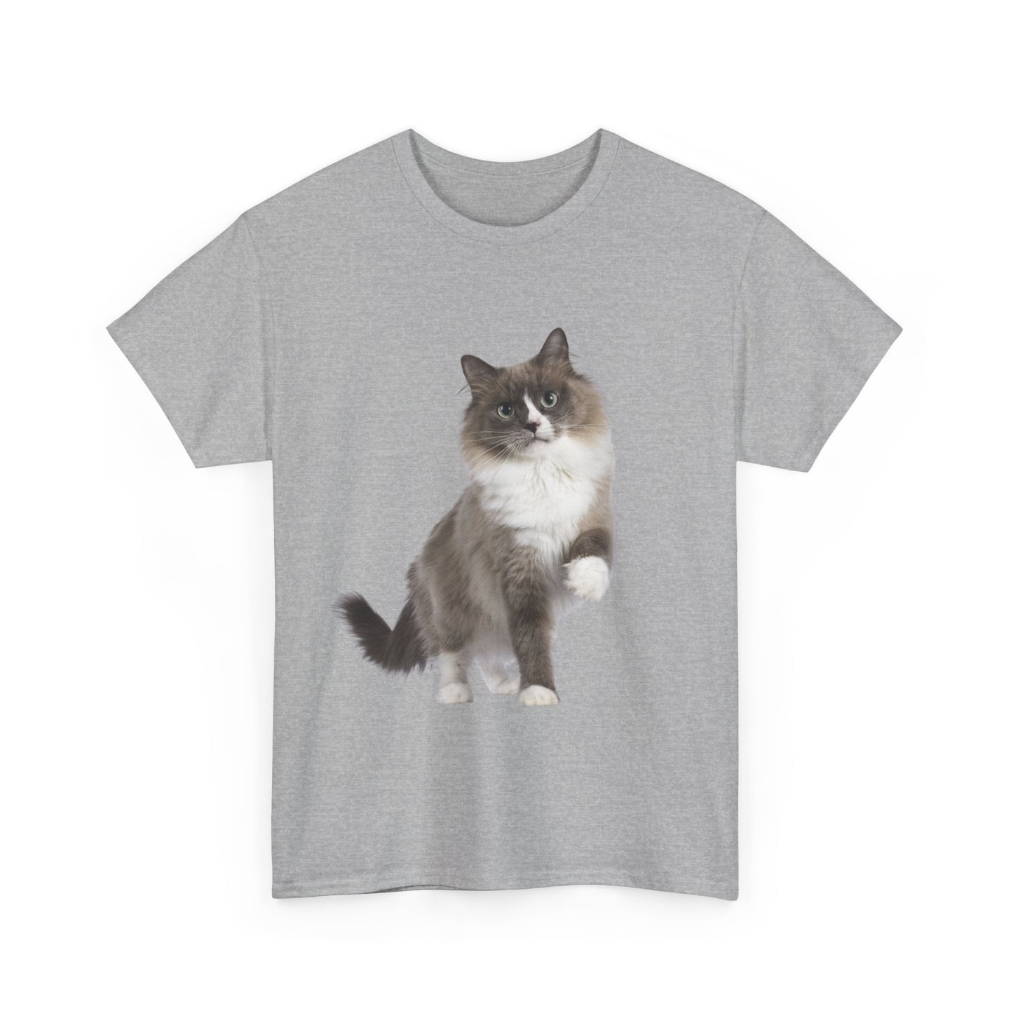 Fluffy Cat - Unisex Heavy Cotton Tee
