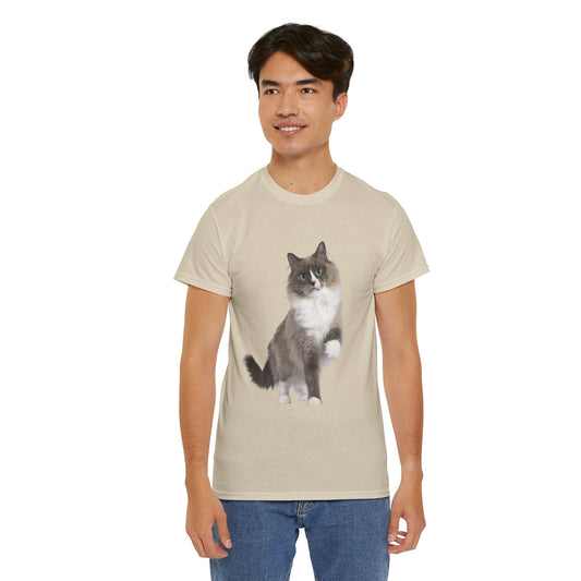 Fluffy Cat - Unisex Heavy Cotton Tee